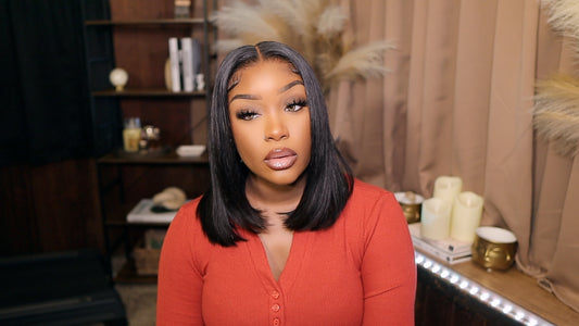 Sunber Hair 6x4.75 Pre-Cut Lace Blunt Cut Bob Wig